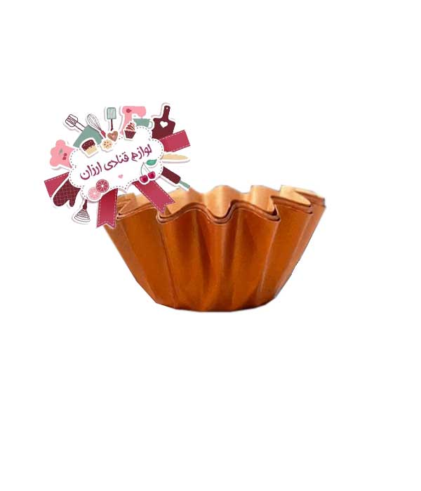 ظرف کاپ کیک کنگره نارنجی فلورت بسته 75 تایی